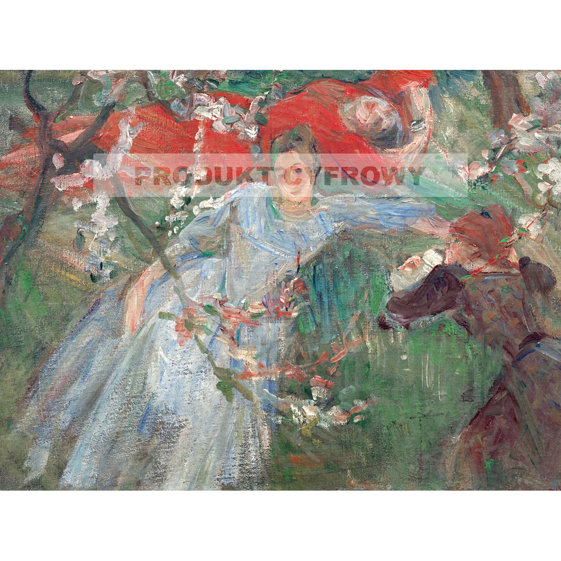 Marie Bracquemond Trzy kobiety leżące na trawniku — produkt cyfrowy do pobrania