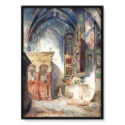 Marie Bracquemond Wnętrze kościoła 50×70