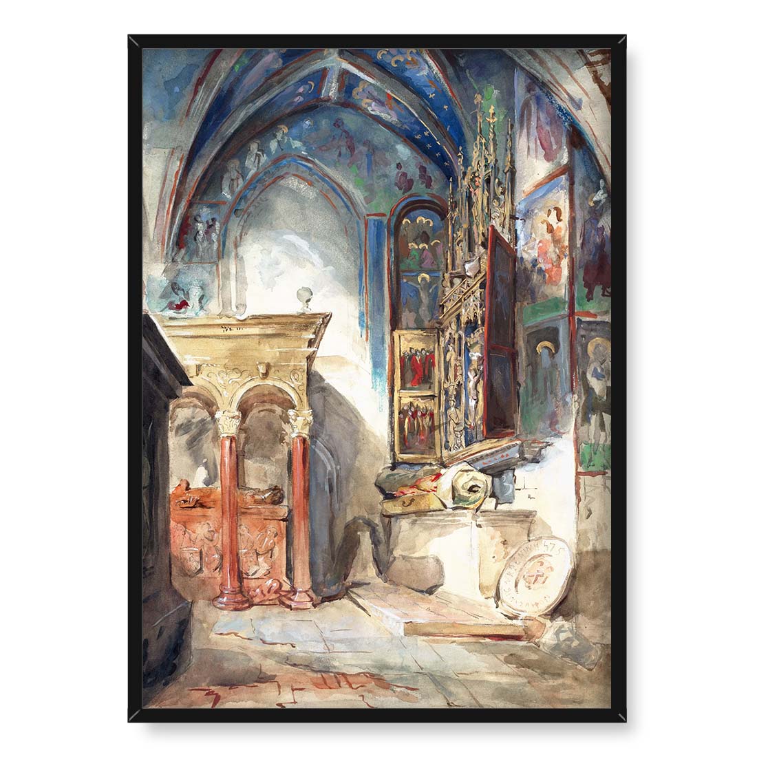 Marie Bracquemond Wnętrze kościoła 50x70