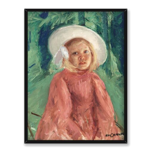 Mary Cassatt Dziewczynka w kapeluszu 30x40 w RAMIE
