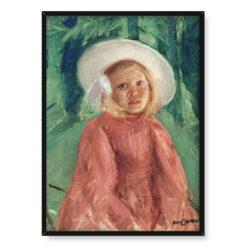 Mary Cassatt Dziewczynka w kapeluszu 50×70