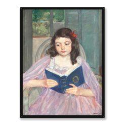 Mary Cassatt Francoise czytająca na krześle z okrągłym oparciem 30×40