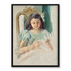 Mary Cassatt Portret dziewczynki 30×40