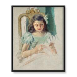 Mary Cassatt Portret dziewczynki 40×50