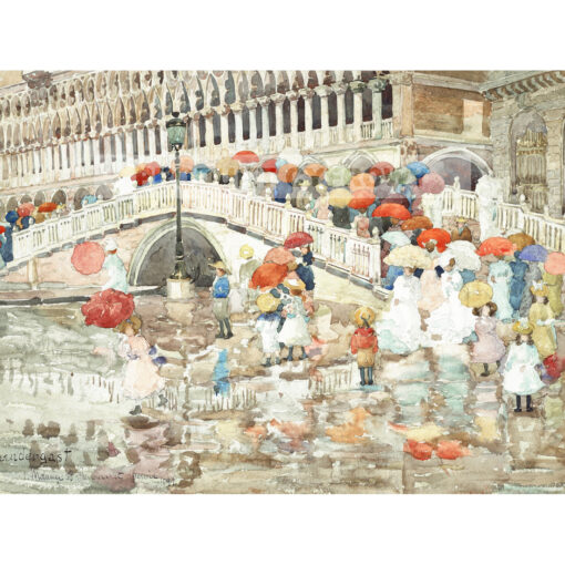Maurice Prendergast Parasolki w deszczu Wenecja — produkt cyfrowy do pobrania