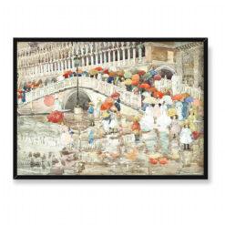 Maurice Prendergast Parasolki w deszczu Wenecja 70×50