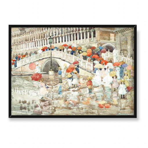 Maurice Prendergast Parasolki w deszczu Wenecja 70x50