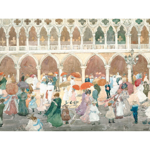 Maurice Prendergast Piazzetta w słońcu Wenecja — produkt cyfrowy do pobrania