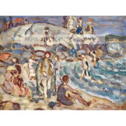 Maurice Prendergast Scena na plaży i wzgórze — produkt cyfrowy do pobrania