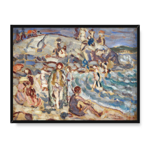 Maurice Prendergast Scena na plaży i wzgórze 40x30