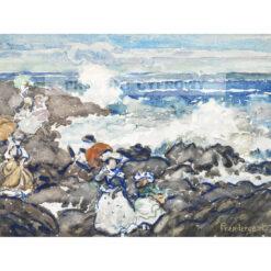 Maurice Prendergast Skały fale i postacie — produkt cyfrowy do pobrania