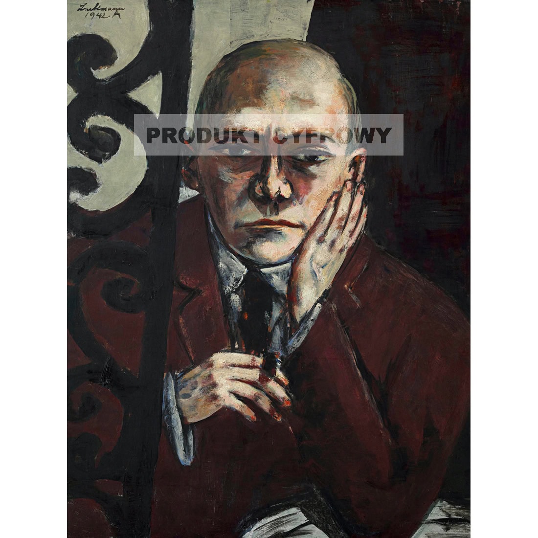 Max Beckmann Autoportret przy barze — produkt cyfrowy do pobrania