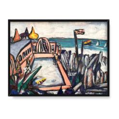 Max Beckmann Basen Cap Martin 40×30