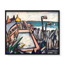 Max Beckmann Basen Cap Martin 50×40
