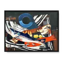 Max Beckmann Duża martwa natura z rybą 40×30