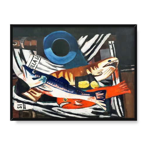 Max Beckmann Duża martwa natura z rybą 40x30