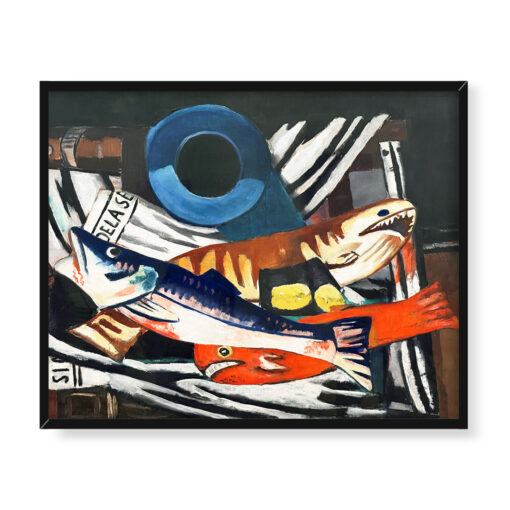 Max Beckmann Duża martwa natura z rybą 50x40 w RAMIE