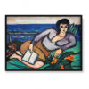 Max Beckmann Leżąca kobieta nad morzem 70×50