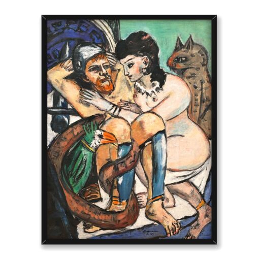Max Beckmann Odyseusz i Kalypso 30x40 w RAMIE