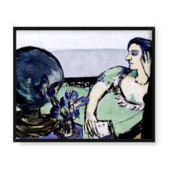 Max Beckmann Zadumana kobieta nad morzem 50×40