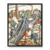 Max Beckmann Żelazna kładka 40×50 w RAMIE