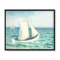 Michael Ancher Białe łodzie na morzu w słonecznym Skagen 50×40