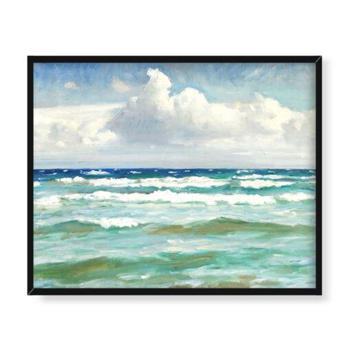 Michael Ancher Spienione fale w Skagen 50x40 w RAMIE
