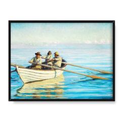 Michael Ancher Trzech rybaków w jednej łodzi 40×30