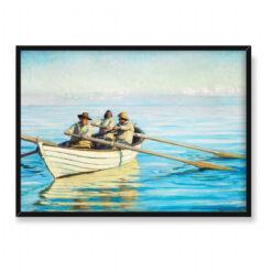 Michael Ancher Trzech rybaków w jednej łodzi 70×50