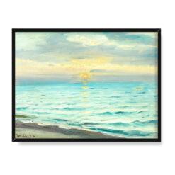 Michael Ancher Zachód słońca na plaży w Skagen 40×30