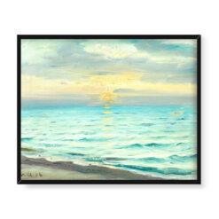 Michael Ancher Zachód słońca na plaży w Skagen 50×40