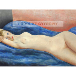 Moïse Kisling Akt leżący na niebieskiej kanapie — produkt cyfrowy do pobrania