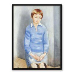 Moise Kisling Portret panny L Michaux 30×40