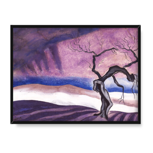 Oscar Bluemner Stacja flagowa Elizabeth New Jersey 40x30 w RAMIE