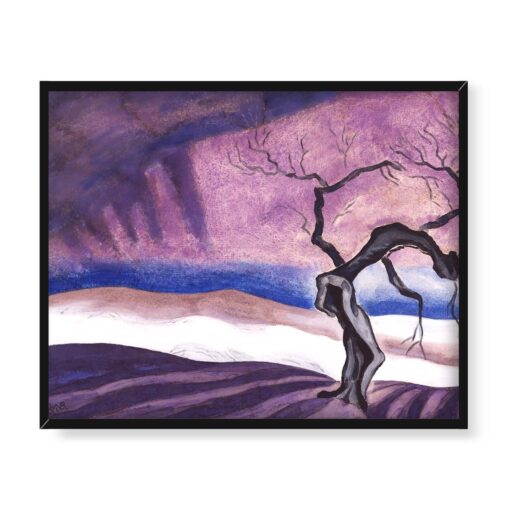 Oscar Bluemner Stacja flagowa Elizabeth New Jersey 50x40 w RAMIE