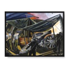 Paul Nash A Howitzer Firing 40×30