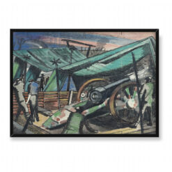 Paul Nash A Howitzer Firing 70×50