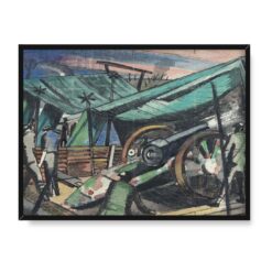 Paul Nash A Howitzer Firing Studium 40×30