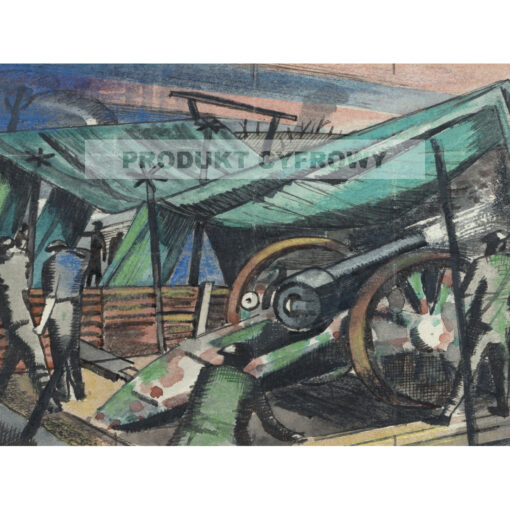Paul Nash A Howitzer Firing Studium — produkt cyfrowy do pobrania