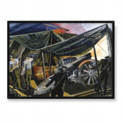 Paul Nash A Howitzer Firing Studium 70×50