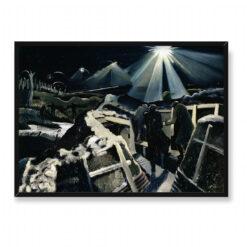 Paul Nash Cicha noc w Ypres 70×50