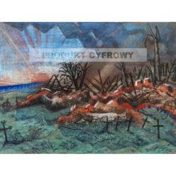 Paul Nash Ruiny o zachodzie słońca — produkt cyfrowy do pobrania