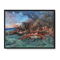 Paul Nash Ruiny o zachodzie słońca 40×30