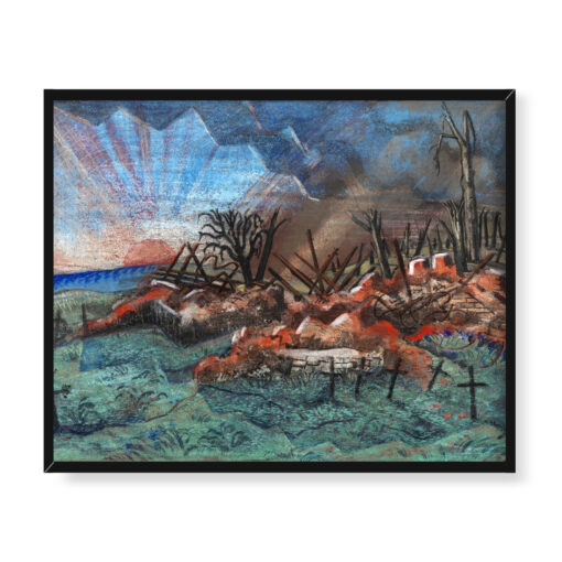 Paul Nash Ruiny o zachodzie słońca 50x40 w RAMIE