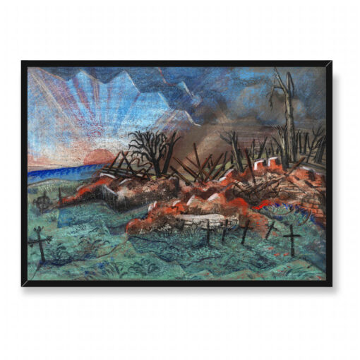 Paul Nash Ruiny o zachodzie słońca 70x50