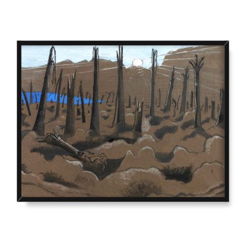 Paul Nash Wschód słońca Inverness Corpse 40x30 w RAMIE