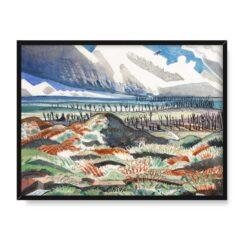 Paul Nash Zrujnowany kraj Stare pole bitwy Vimy 40×30