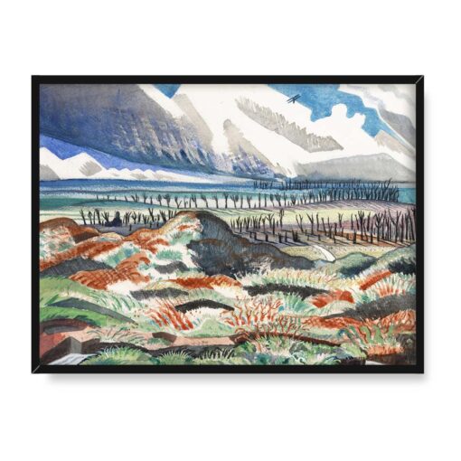 Paul Nash Zrujnowany kraj Stare pole bitwy Vimy 40x30 w RAMIE