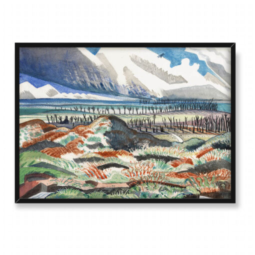 Paul Nash Zrujnowany kraj Stare pole bitwy Vimy 70x50
