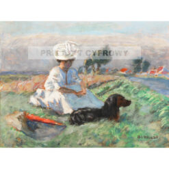 Pierre Bonnard Kobieta z psem — produkt cyfrowy do pobrania